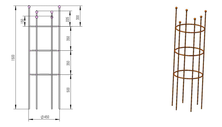 Tiny Anvil Corten Column Plant Support