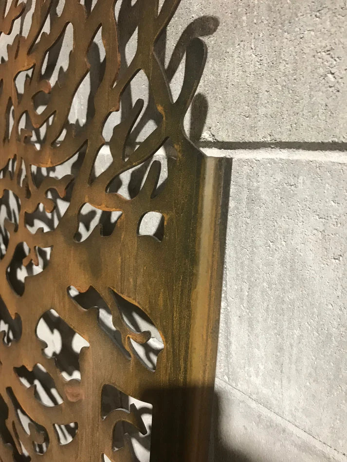 Tiny Anvil Corten Decorative Panel - Willow Tree
